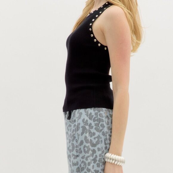 Black Studded Tank - Picture 3 of 5
